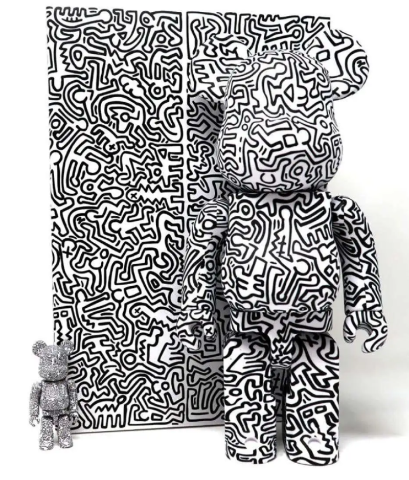 Medicom Toy BEARBRICK Keith Haring And Jean-Michel Basquiat 100